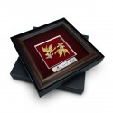 10" x 10" VIP Frame with Gold Plated Pewter Double Happiness Goldfish (Abundance & Harmony)