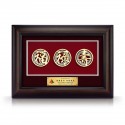11" x 15.5" VIP Frame with Gold Plated Pewer - Fu Lu Shou (Blessings, Prosperity & Longevity)