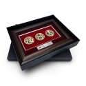 11" x 15.5" VIP Frame with Gold Plated Pewer - Fu Lu Shou (Blessings, Prosperity & Longevity)