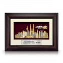 11" x 15.5" VIP Frame with Gold Plated Pewter - Kuala Lumpur Landmark