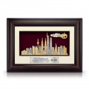 11" x 15.5" VIP Frame with Gold Plated Pewter - Kuala Lumpur Landmark