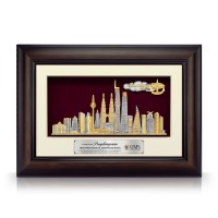 11" x 15.5" VIP Frame with Gold Plated Pewter - Kuala Lumpur Landmark 11" x 15.5" VIP Frame with Gold Plated Pewter - Kuala Lumpur Landmark