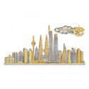 11" x 15.5" VIP Frame with Gold Plated Pewter - Kuala Lumpur Landmark