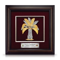 16" x 16" VIP Frame with Gold Plated Pewter - Kelapa Sawit (Oil Palms) 16" x 16" VIP Frame with Gold Plated Pewter - Kelapa Sawit (Oil Palms)