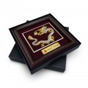 16" x 16" VIP Frame with Gold Plated Pewter - Dragon