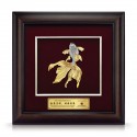 16" x 16" VIP Frame with Gold Plated Pewter - Happiness Goldfish