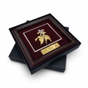 16" x 16" VIP Frame with Gold Plated Pewter - Happiness Goldfish