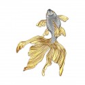 16" x 16" VIP Frame with Gold Plated Pewter - Happiness Goldfish