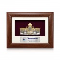 6.5" x 8.5" Frame with Gold Plated Pewter - Perdana Putra Building