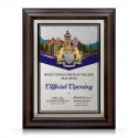 10.5" x 13.5" Award Plaque with Gold Plated Pewter - Coat of Arms of Malaysia ( Jata Negara Logo Malaysia)