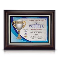 10.5" x 13.5" Award Plaque with Gold Plated Pewter - Trophy