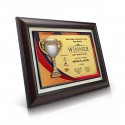 10.5" x 13.5" Award Plaque with Gold Plated Pewter - Trophy