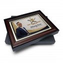 10.5" x 13.5" Award Plaque with Gold Plated Pewter - Star Awards