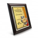 10.5" x 13.5" Award Plaque with Gold Plated Pewter - Bunga Raya (Hibiscus Flower)