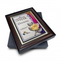 10.5" x 13.5" Award Plaque with Gold Plated Pewter - Bunga Raya (Hibiscus Flower)