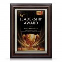 10.5" x 13.5" Award Plaque :  Leadership Award