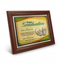 7" x 9" Award Plaque with Gold Plated Pewter - Gendang