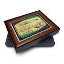 7" x 9" Award Plaque with Gold Plated Pewter - Gendang