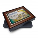 7" x 9" Award Plaque with Gold Plated Pewter - Kuala Lumpur Landmark