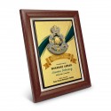 7" x 9" Award Plaque with Gold Plated Pewter - Logo Police Diraja Malaysia (Polis PDRM)