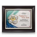 9" x 11" Award Plaque with Gold Plated Pewter - Rafflesia