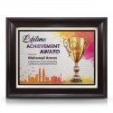 9" x 11" Award Plaque - Lifetime Achievement Award