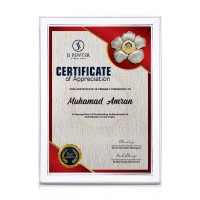 White Silver Certificate Frame with Gold Plated Pewter - Rafflesia White Silver Certificate Frame with Gold Plated Pewter - Rafflesia
