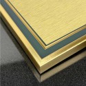 Emerald Gold Certificate Frame with Gold Plated Pewter - Jata Negara Logo Malaysia