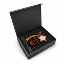 6" x 8" Crystal Award Plaque Vertical with Gold Plated Pewter - Star Awards