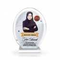 5" x 6.5" Round Crystal Glass Awards