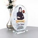 5" x 6.5" Round Crystal Glass Awards