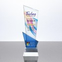 10.5" Blue Accent Crystal Trophy