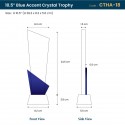 10.5" Blue Accent Crystal Trophy