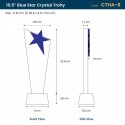 10.5" Blue Star Crystal Trophy
