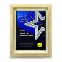 9" x 11" Glory Plaque with Aluminium Silver Star (Large)