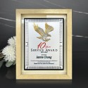 9" x 11" Glory Plaque with Exclusive Aluminium Plate and Gold Plated Pewter - Flying Eagle