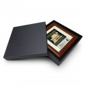 7" x 7" Solid Frame with Printed Background : Gold Plated Pewter Rumah Melayu (Islamic Motif Background)