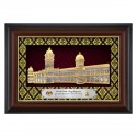 11" x 16.5" VIP Songket Frame with Gold Plated Pewter - Sultan Abdul Samad Building