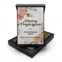 5" x 7" Plaque in Songket : Penghargaan with Flower Background
