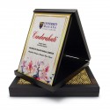 5" x 7" Plaque in Songket : Flower Background