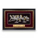 17" x 27" Premium VVIP Frame with Gold Plated Pewter : Eight Horses