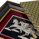 17" x 27" Premium VVIP Frame with Gold Plated Pewter : Eight Horses