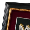 17" x 27" Premium VVIP Frame with Gold Plated Pewter : Eight Horses
