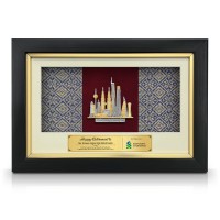 8.5" x 13" VIP Frame with Songket & Gold Plated Pewter - Kuala Lumpur Landmark 8.5" x 13" VIP Frame with Songket & Gold Plated Pewter - Kuala Lumpur Landmark