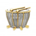 8" x 8" Solid Frame with Gold Plated Pewter - Rebana Ubi