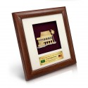 8" x 8" Solid Frame with Gold Plated Pewter - Rumah Melayu (Malay House)