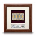 8" x 8" Solid Frame with Gold Plated Pewter - Songket