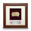 8" x 8" Solid Frame with Gold Plated Pewter - Tepak Sireh