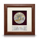 8" x 8" Solid Frame with Gold Plated Pewter - Putrajaya (Round)