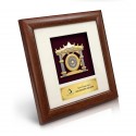 8" x 8" Solid Frame with Gold Plated Pewter - Gong